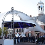 Unieke overkapping/showpodium, Podia, Wit